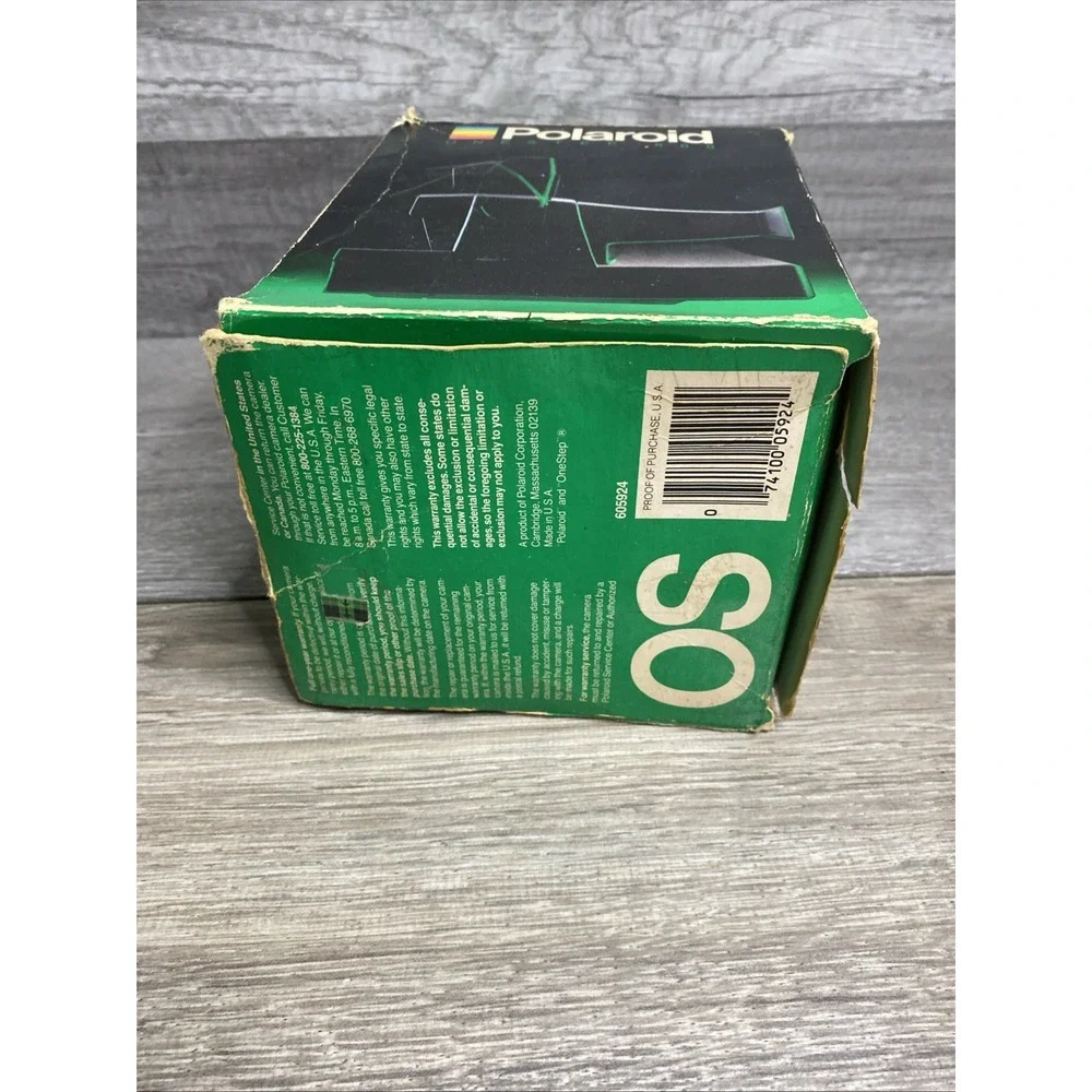 Vintage Polaroid One Step 600 Instant Film Camera w/ Box & Manual